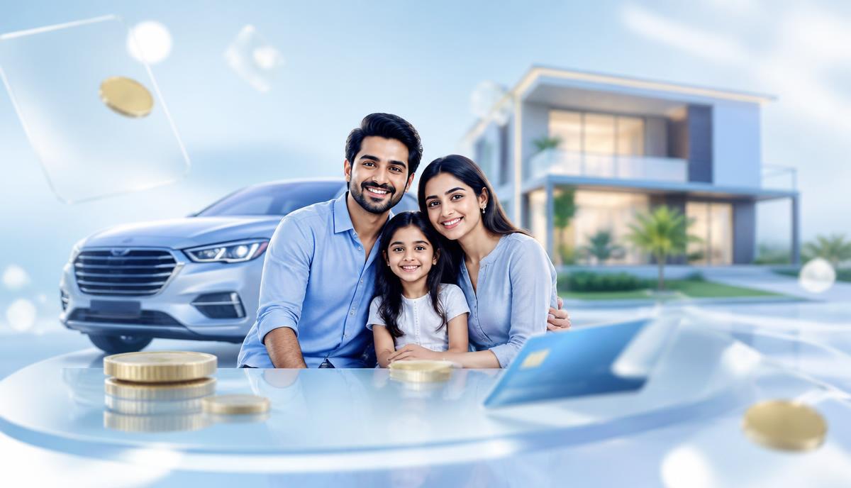 Family achieving their dreams with home and vehicle loans